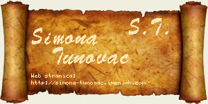 Simona Tunovac vizit kartica